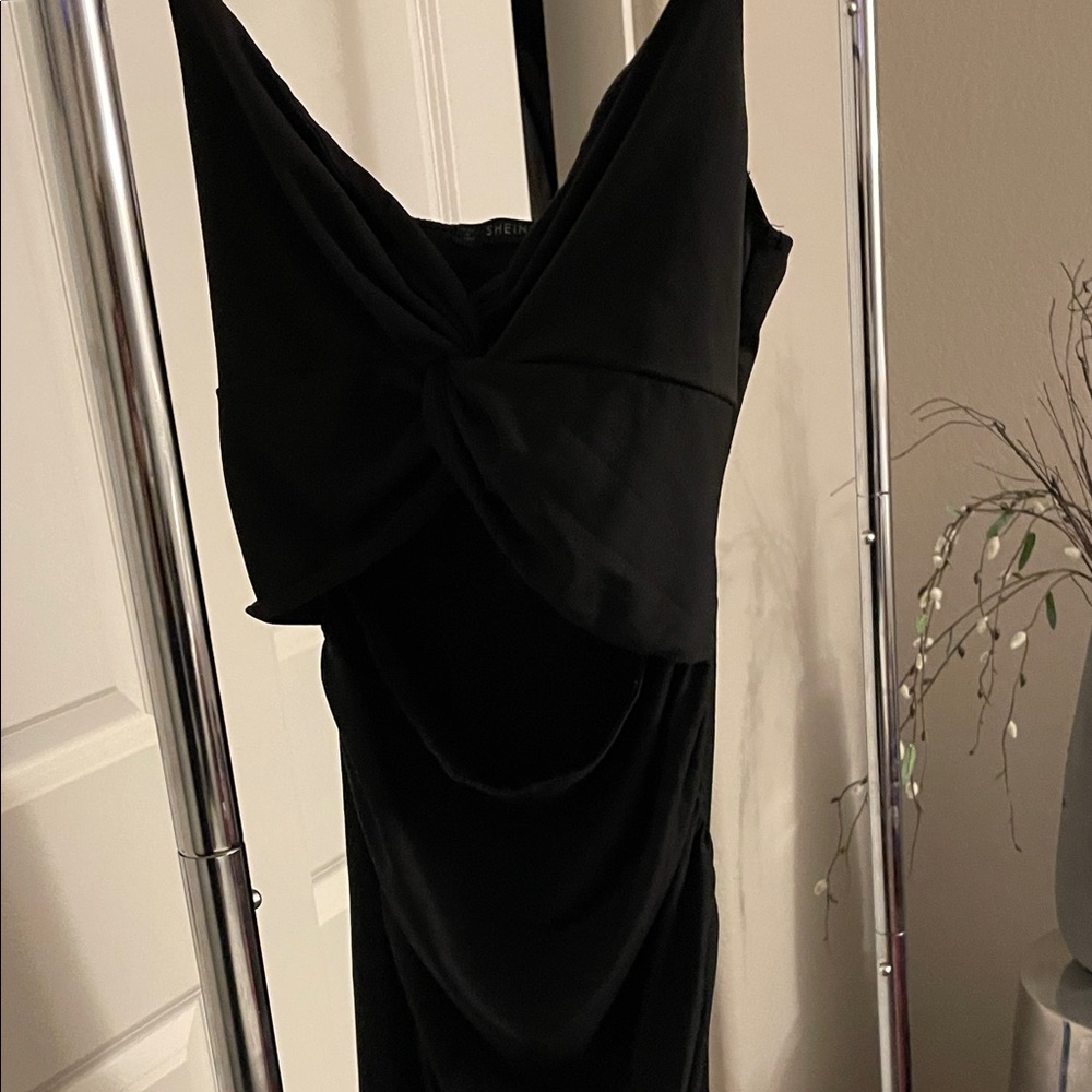 Front cut out  Black Dress